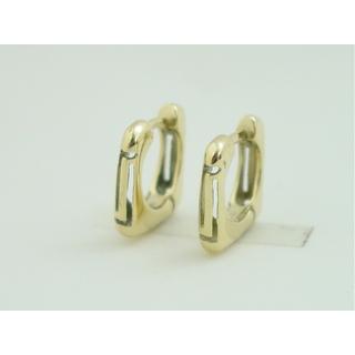 Gold 14k earrings Greek key ΣΚ 000528  Weight:4.3gr