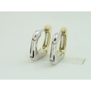 Gold 14k earrings Greek key ΣΚ 000536  Weight:3.92gr