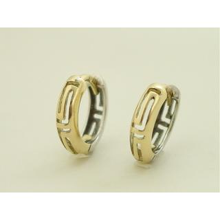 Gold 14k earrings Greek key ΣΚ 000538  Weight:3.19gr