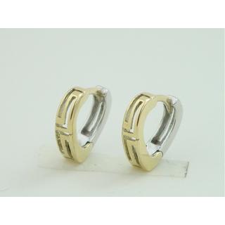 Gold 14k earrings Greek key ΣΚ 000539  Weight:3.65gr