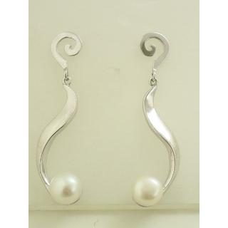 Gold 14k earrings with Pearls ΣΚ 000557  Weight:7.66gr