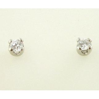 Gold 14k earrings with Zircon ΣΚ 000568  Weight:1.87gr