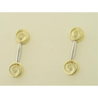Gold 14k earrings Spiral ΣΚ 000572  Weight:2.85gr