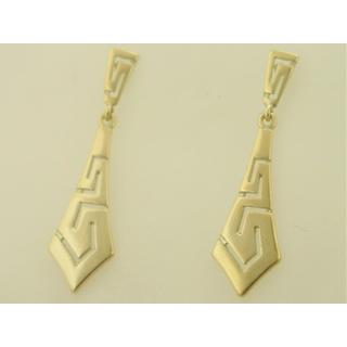 Gold 14k earrings Greek key ΣΚ 000573  Weight:3.97gr