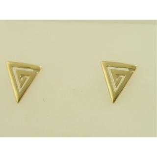 Gold 14k earrings Greek key ΣΚ 000579  Weight:1.54gr