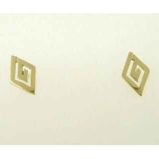 Gold 14k earrings Greek key ΣΚ 000631  Weight:1.22gr