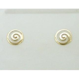 Gold 14k earrings Spiral ΣΚ 000632Κ  Weight:1.07gr