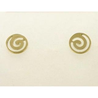 Gold 14k earrings Spiral ΣΚ 000643  Weight:1.91gr