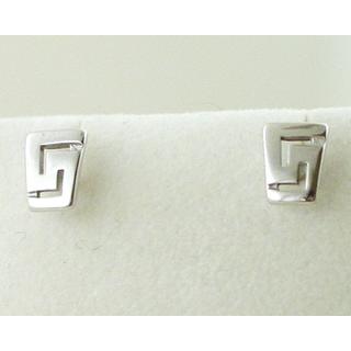 Gold 14k earrings Greek key ΣΚ 000578Λ  Weight:1.33gr