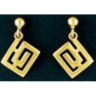 Gold 14k earrings Greek key ΣΚ 000667  Weight:1.73gr