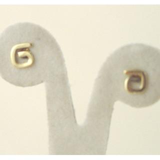 Gold 14k earrings Spiral ΣΚ 000684  Weight:0.73gr