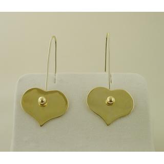 Gold 14k earrings Heart ΣΚ 000718  Weight:7.1gr