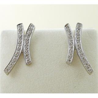 Gold 14k earrings with Zircon ΣΚ 000720  Weight:3.49gr