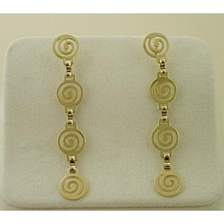 Gold 14k earrings Spiral ΣΚ 000724  Weight:3.2gr