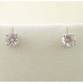 Gold 14k earrings with Zircon ΣΚ 000726Λ  Weight:1.89gr