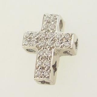 Gold 14k cross with zircon  ΣΤ 000034 Weight:2.13gr