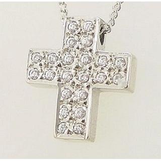 Gold 14k cross with zircon  ΣΤ 000073 Weight:2.61gr