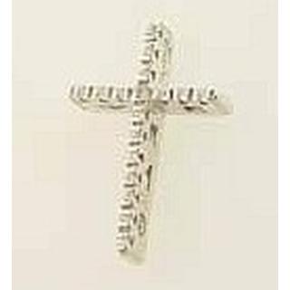 Gold 14k cross with zircon  ΣΤ 000084 Weight:2.56gr