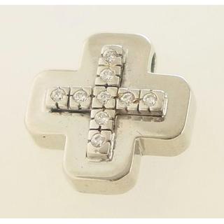 Gold 14k cross with zircon  ΣΤ 000094 Weight:5.71gr