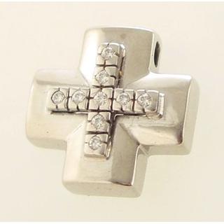 Gold 14k cross with zircon  ΣΤ 000097 Weight:7.17gr