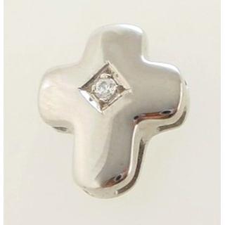 Gold 14k cross with Zircon  ΣΤ 000120 Weight:2.24gr