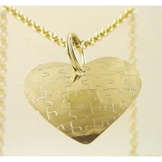 Gold 14k pendants Heart ΜΕ 000414  Weight:3.94gr