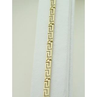 Gold 14k bracelet Greek key ΒΡ 000005  Weight:3.19gr