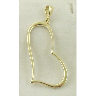 Gold 14k pendants Heart ΜΕ 000419  Weight:1.69gr