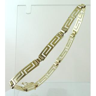 Gold 14k bracelet Greek key ΒΡ 000668  Weight:8.34gr