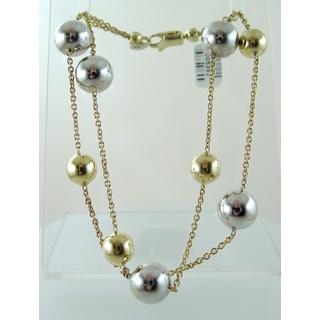 Gold 14k bracelet ΒΡ 000672  Weight:10.09gr