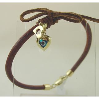 Gold 14k bracelet with string ΒΡ 000679  Weight:3.55gr