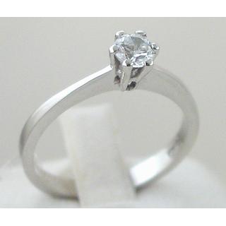 Gold 14k ring Solitaire with Zircon ΔΑ 001482  Weight:2.79gr