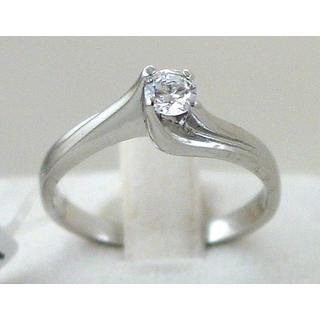 Gold 14k ring Solitaire with Zircon ΔΑ 001485  Weight:3.11gr