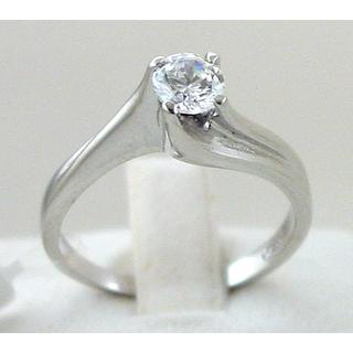Gold 14k ring Solitaire with Zircon ΔΑ 001486  Weight:3.82gr