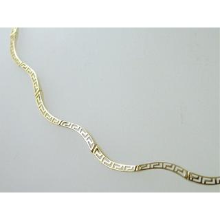 Gold 14k necklace Greek key ΚΟ 000434  Weight:8.87gr