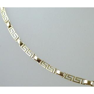 Gold 14k necklace Greek key ΚΟ 000436  Weight:8.15gr