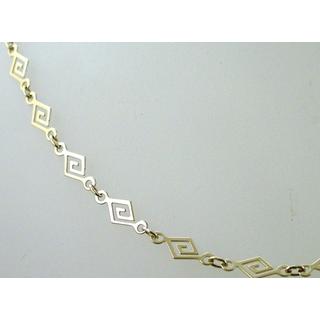 Gold 14k necklace Greek key ΚΟ 000439  Weight:6.67gr