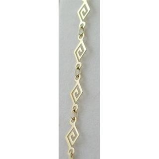 Gold 14k bracelet Greek key ΒΡ 000689  Weight:2.96gr