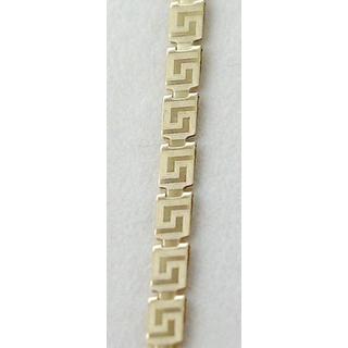 Gold 14k bracelet Greek key ΒΡ 000691  Weight:3.69gr