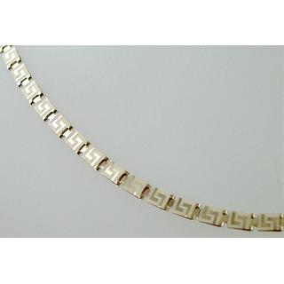 Gold 14k necklace Greek key ΚΟ 000441  Weight:8.52gr