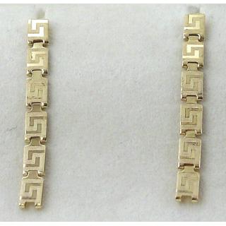 Χρυσά σκουλαρίκια Κ14 χωρίς πέτρες Γκρέκα ΣΚ 000795  Βάρος:1.69gr