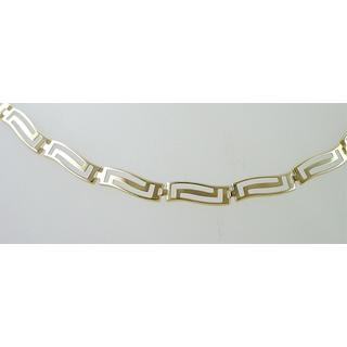 Gold 14k necklace Greek key ΚΟ 000442  Weight:7.73gr