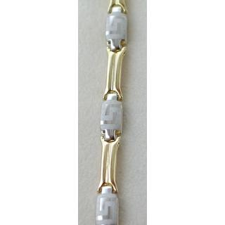 Gold 14k bracelet Greek key ΒΡ 000692  Weight:5.24gr