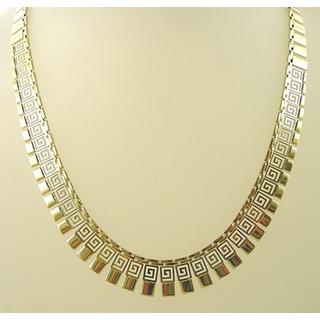 Gold 14k necklace Greek key ΚΟ 000443  Weight:28.62gr