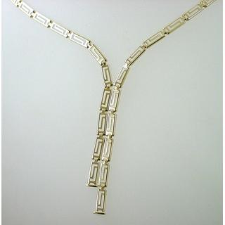 Gold 14k necklace Greek key ΚΟ 000444  Weight:9.08gr