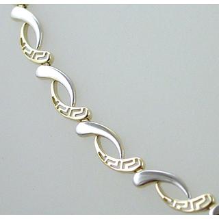 Gold 14k necklace Greek key ΚΟ 000445  Weight:14.17gr