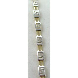 Gold 14k bracelet Greek key ΒΡ 000695  Weight:6.09gr