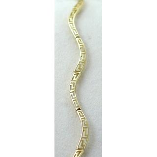 Gold 14k bracelet Greek key ΒΡ 000697  Weight:3.62gr