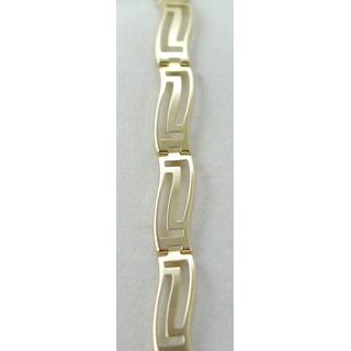 Gold 14k bracelet Greek key ΒΡ 000698  Weight:3.56gr