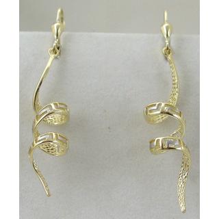 Gold 14k earrings Greek key ΣΚ 000797  Weight:5.05gr